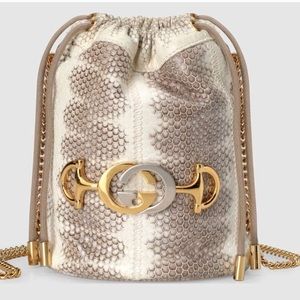 Gucci Zumi Snakeskin Mini bucket bag